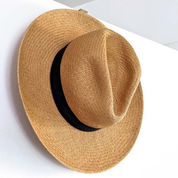 Sold! Vintage Dorfman Pacific Straw Rancher Fedora Sun Hat - Picture 2 of 10